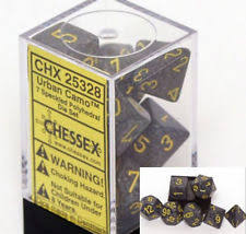 Speckled Urban Camo / Gray 7 Dice Set - CHX25328